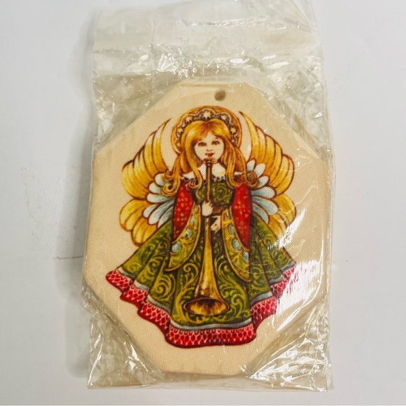 vintage avon christmas ornament set of 3 santa snowman angel fragranced fabric - Picture 2 of 6